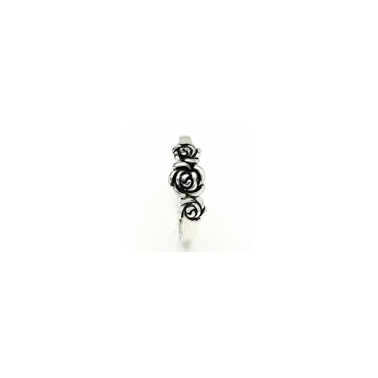 Rose ring i oksidert sterlingsølv