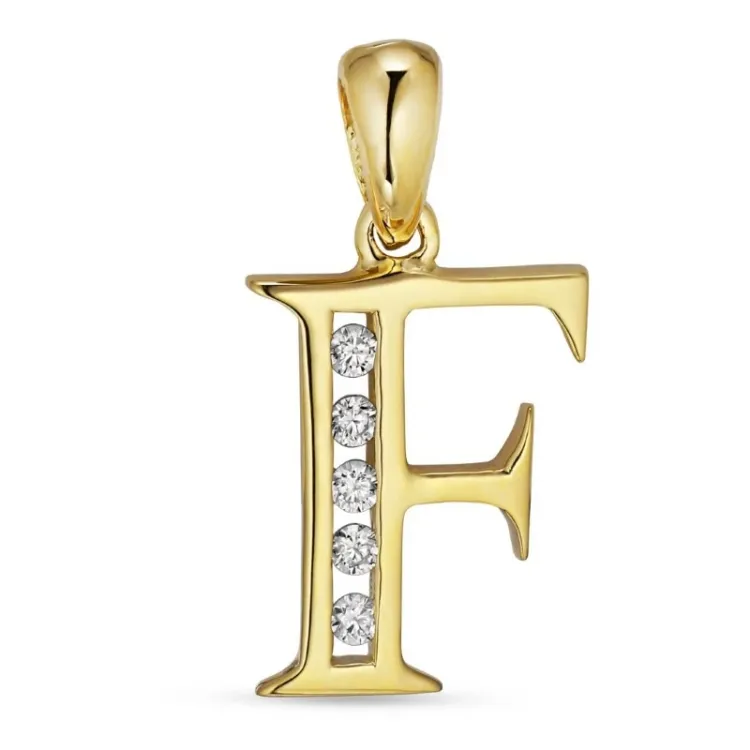 bokstav f anheng i 8 karat