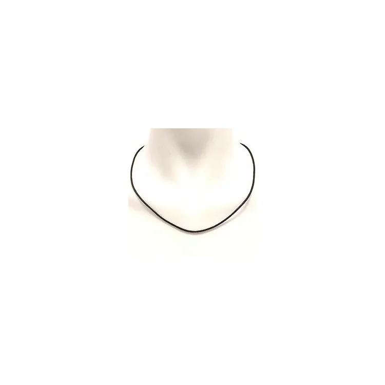 Halskjede i svart bomull x 1,7 mm