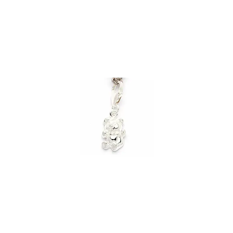 Bamse charm i sølv