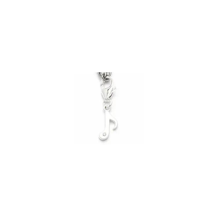 note charm i sølv