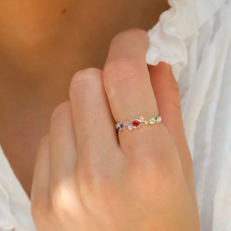 multifarget ring i sølv - Bubbly Twist