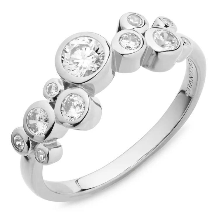 zirkon ring i sølv - Bubbly Sparkle