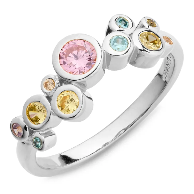 multifarget zirkon ring i sølv - Bubbly Twist