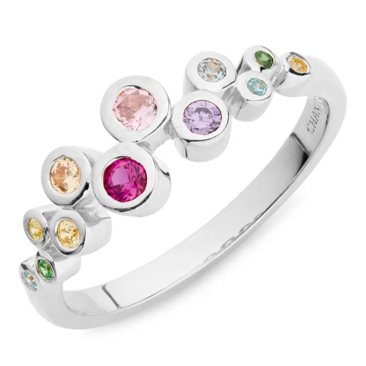 multifarget zirkon ring i sølv - Bubbly Twist