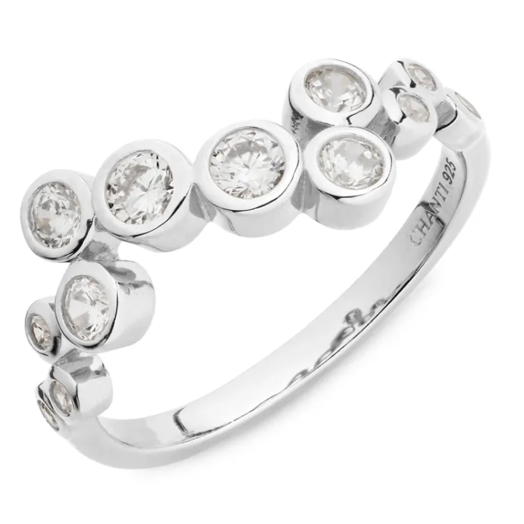 zirkon ring i sølv - Bubbly Sparkle