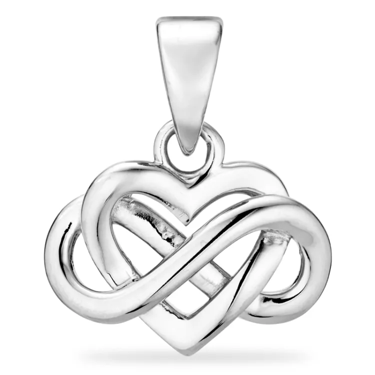 hjerte infinity anheng i sølv - Amoré