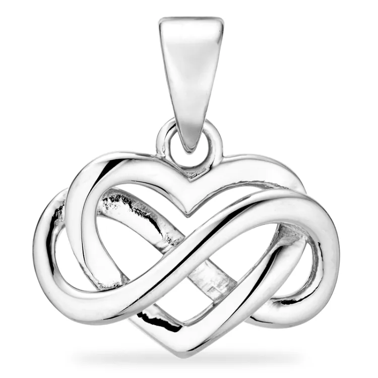 hjerte infinity anheng i sølv - Amoré