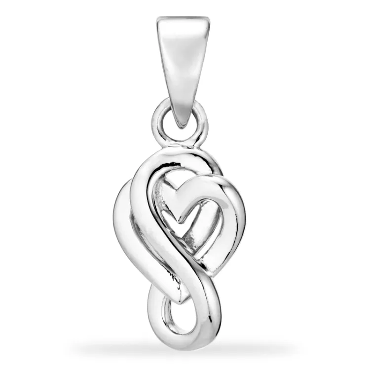 hjerte infinity anheng i sølv - Amoré