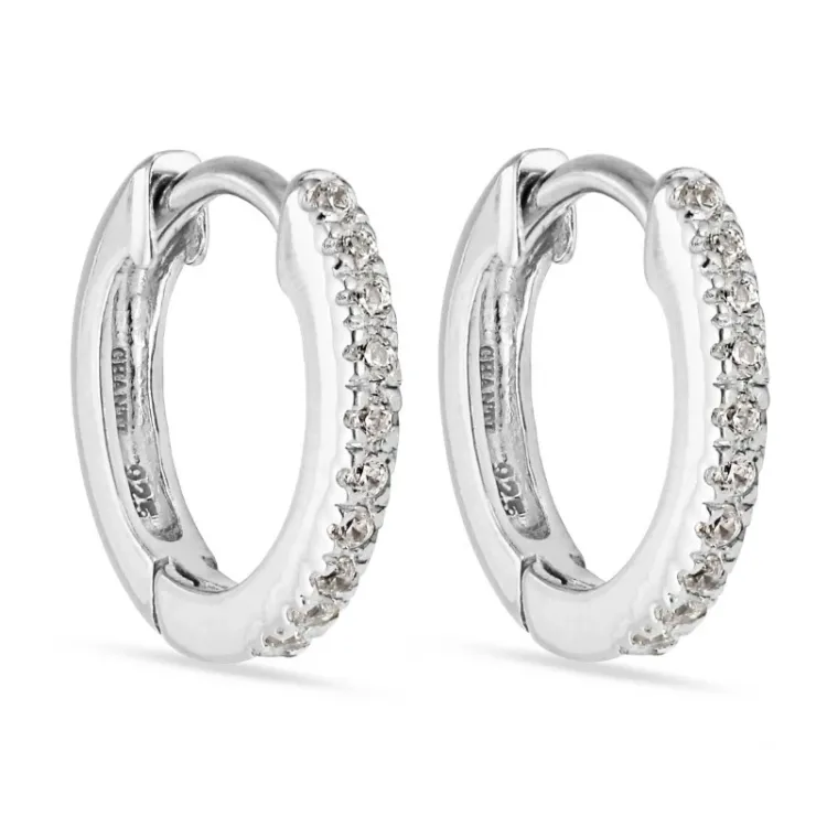 12 mm zirkon creol i sølv
