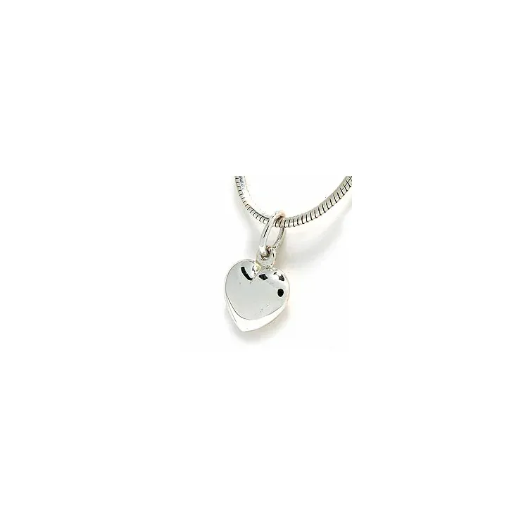 11 x 10 mm hjerte anheng i sølv