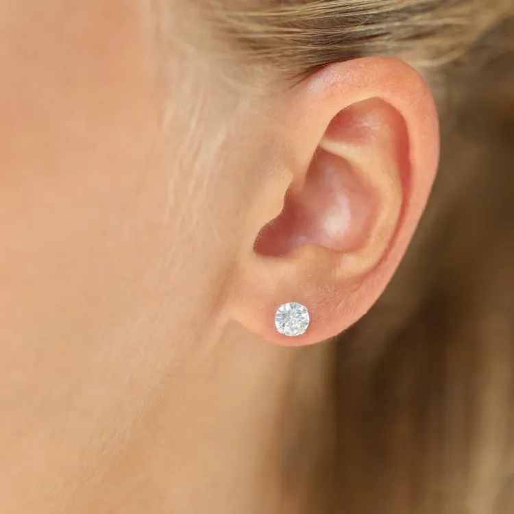 5,5 mm ørestikker i sølv