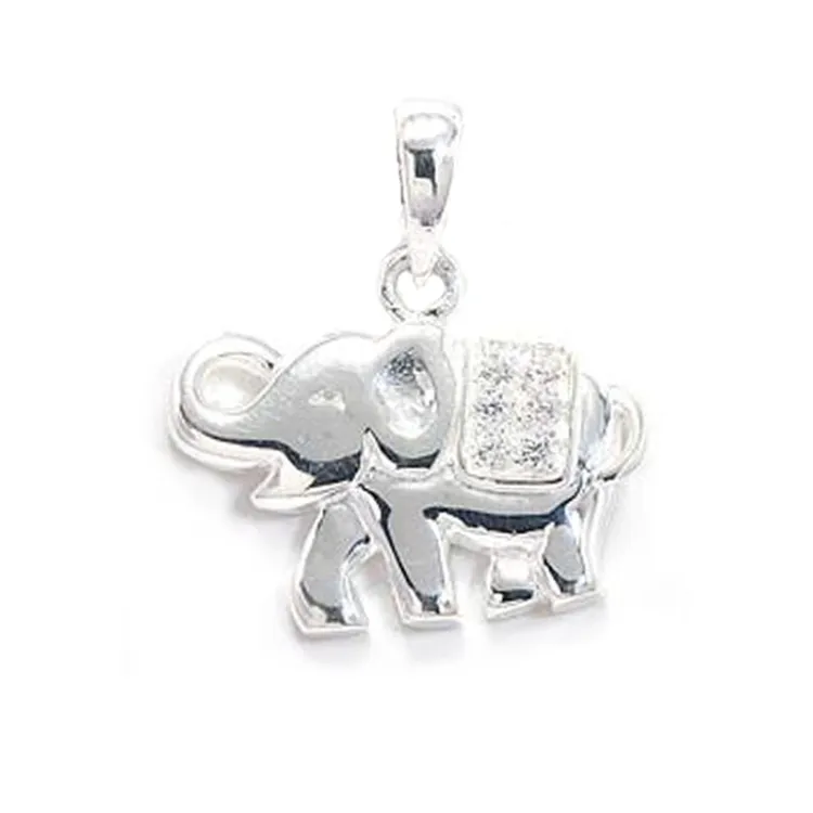 Elefant zirkon anheng i sølv