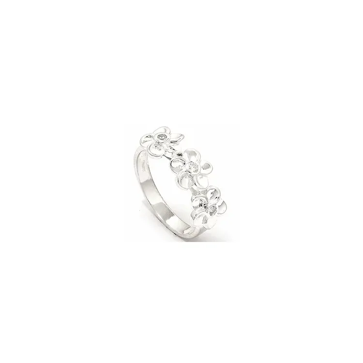 blomst ring i sølv