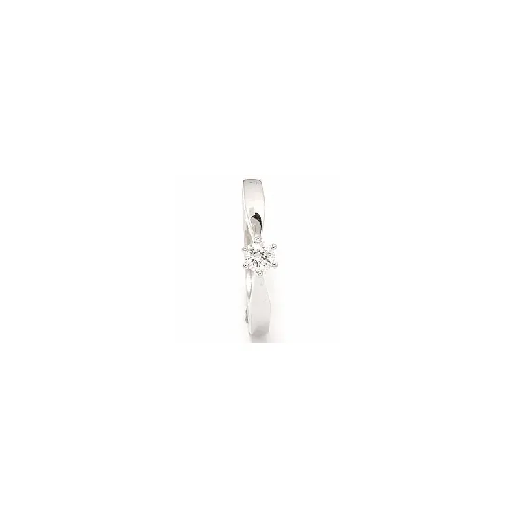 diamant hvittgullsring i 14 karat hvitt gull 0,20 ct