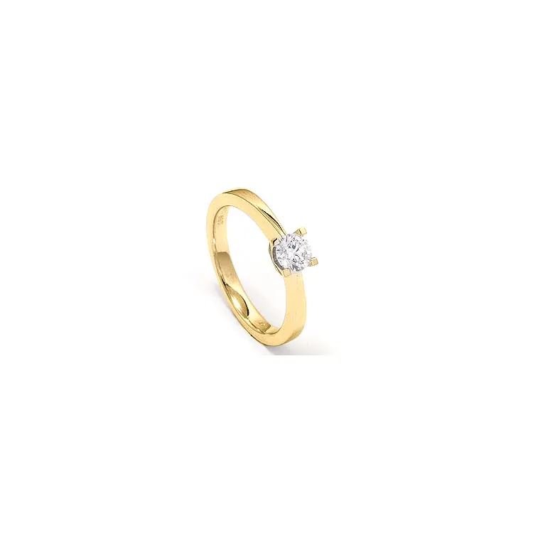 0,30 ct solitaire ring i 14 karat gull