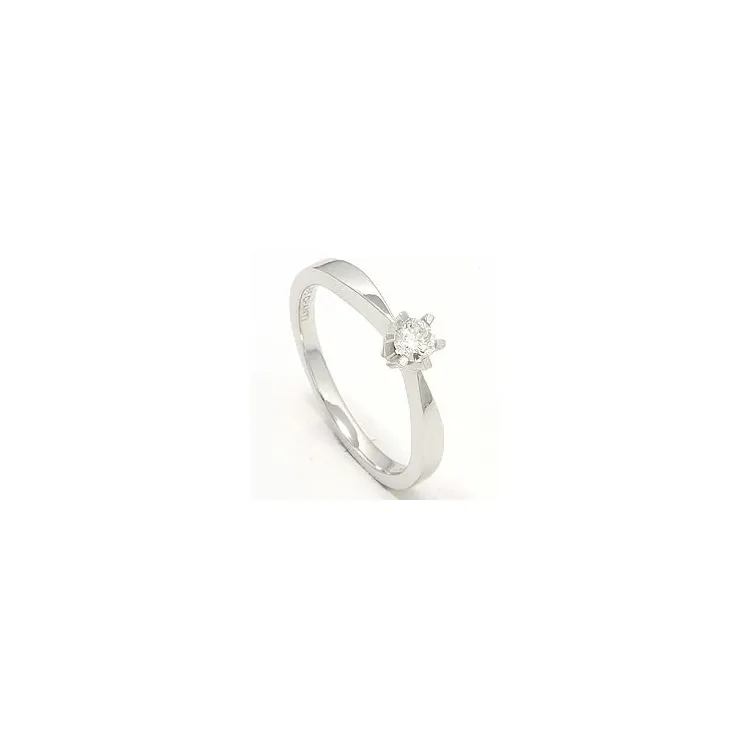 Diamant hvittgullsring i 14 karat hvitt gull 0,20 ct