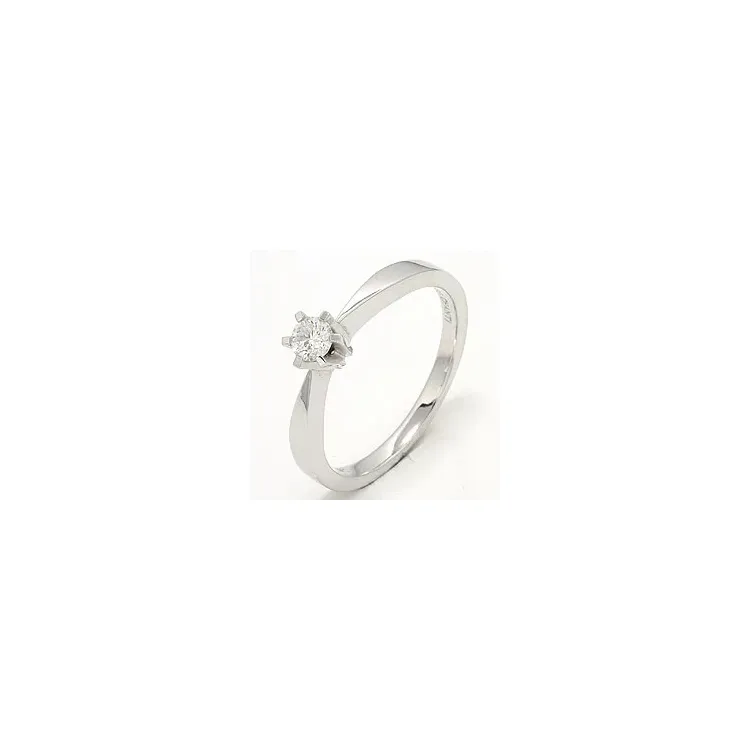 Diamant hvittgullsring i 14 karat hvitt gull 0,20 ct