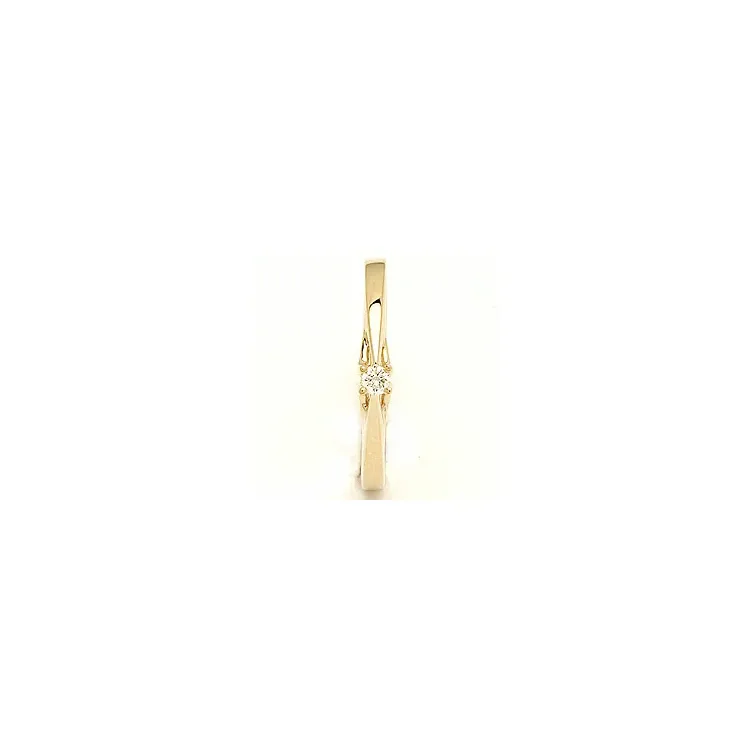 Enkel diamant gull ring i 14 karat gull 0,05 ct