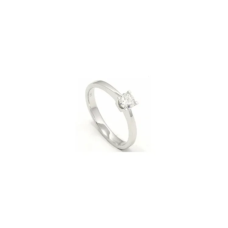 Enkel diamant hvittgullsring i 14 karat hvitt gull 0,30 ct