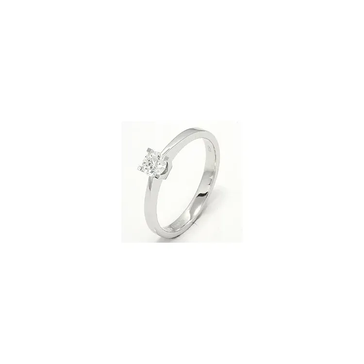 Enkel diamant hvittgullsring i 14 karat hvitt gull 0,30 ct