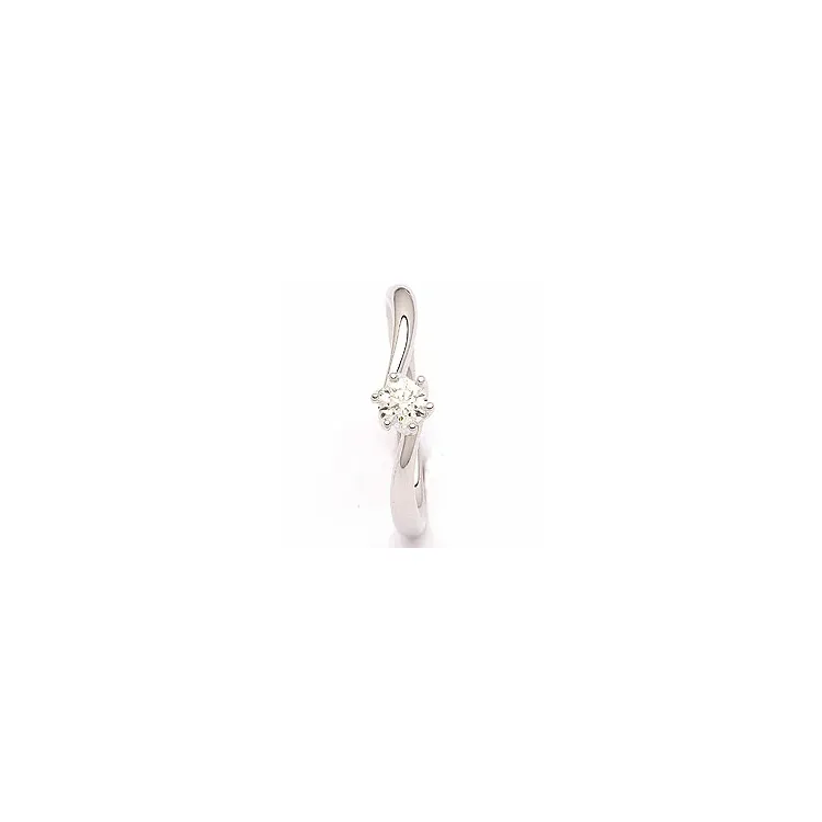 Enkel diamant hvittgullsring i 14 karat hvitt gull 0,20 ct