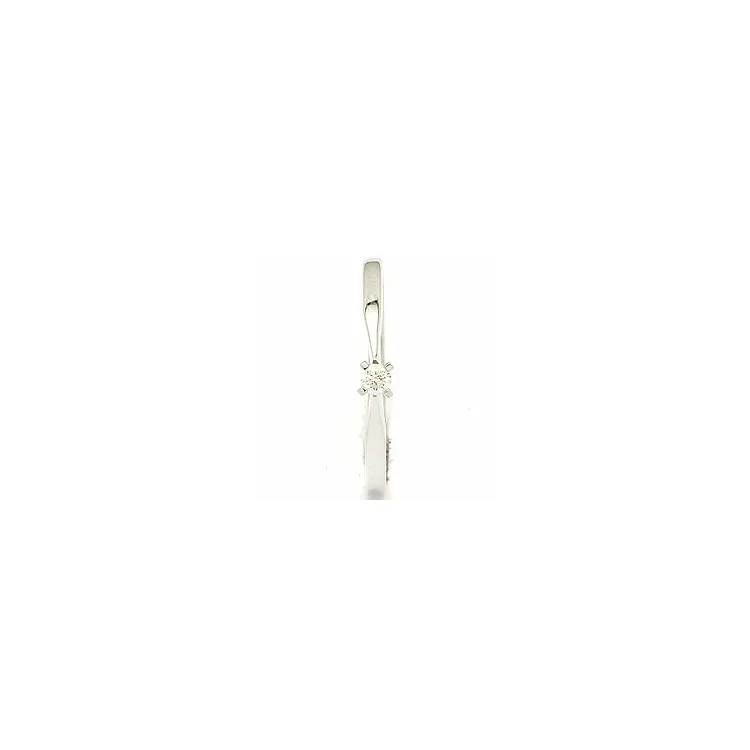 Elegant diamant hvittgullsring i 14 karat hvitt gull 0,05 ct
