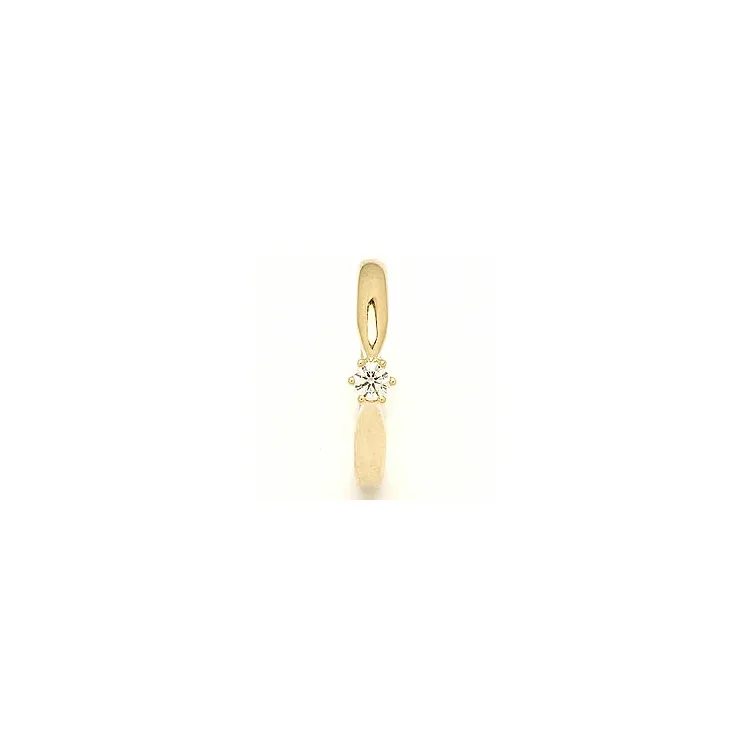 Diamant gull ring i 14 karat gull 0,10 ct