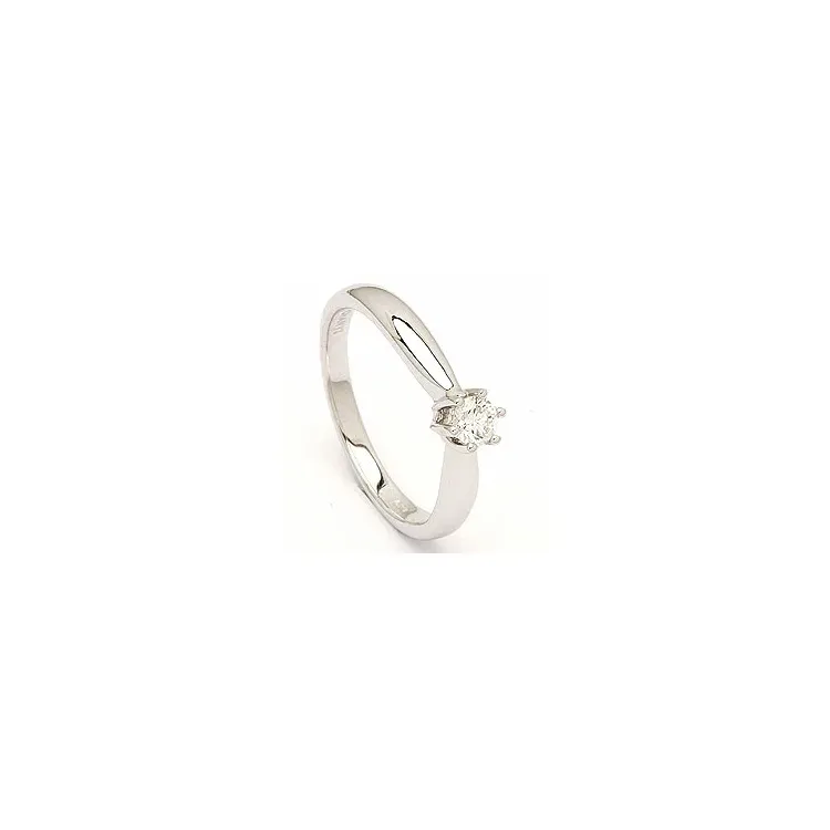 diamant hvittgullsring i 14 karat hvitt gull 0,20 ct
