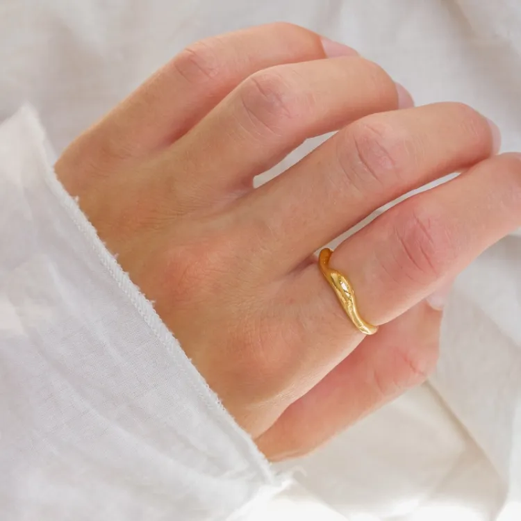 ring i forgylt sølv - Lumé Essence