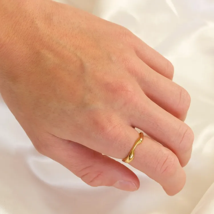 ring i forgylt sølv - Lumé Essence