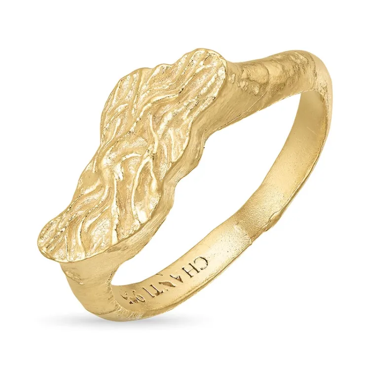ring i forgylt sølv - Lumé Etched
