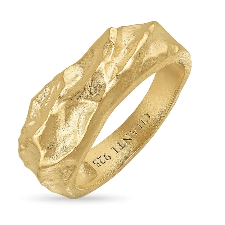 ring i forgylt sølv - Lumé Etched