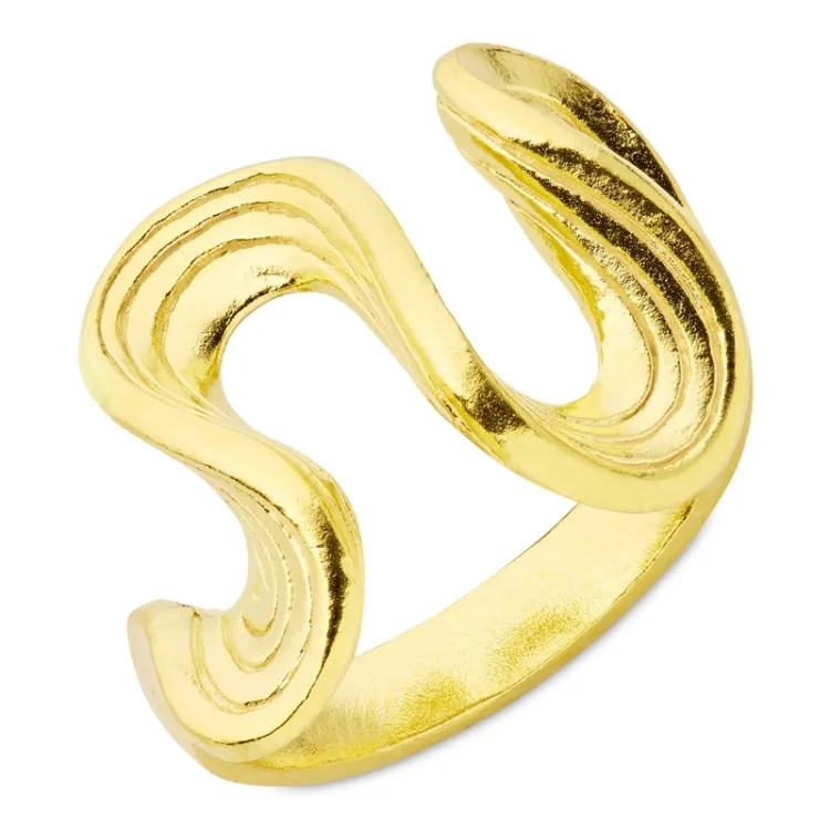 ring i forgylt sølv - Lumé Etched