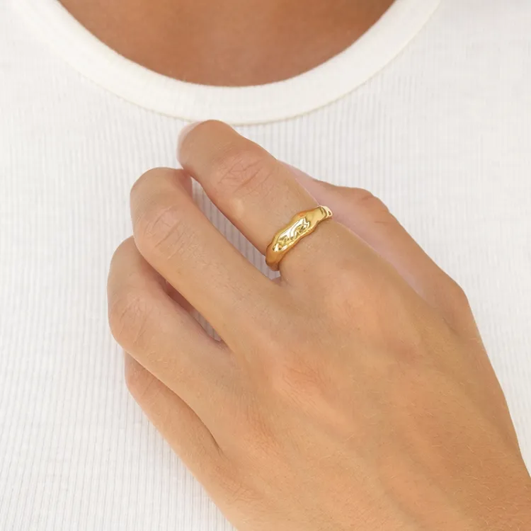 ring i forgylt sølv - Lumé Essence