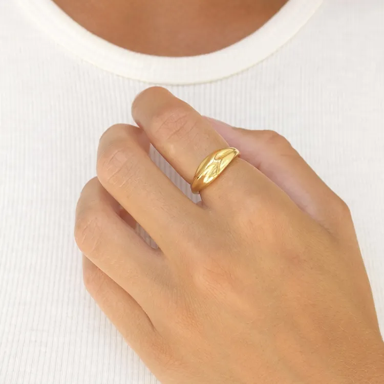 ring i forgylt sølv - Lumé Essence
