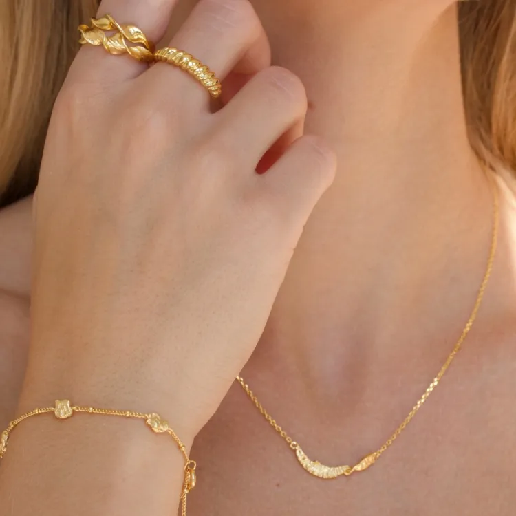 armbånd i forgylt sølv - Lumé Etched
