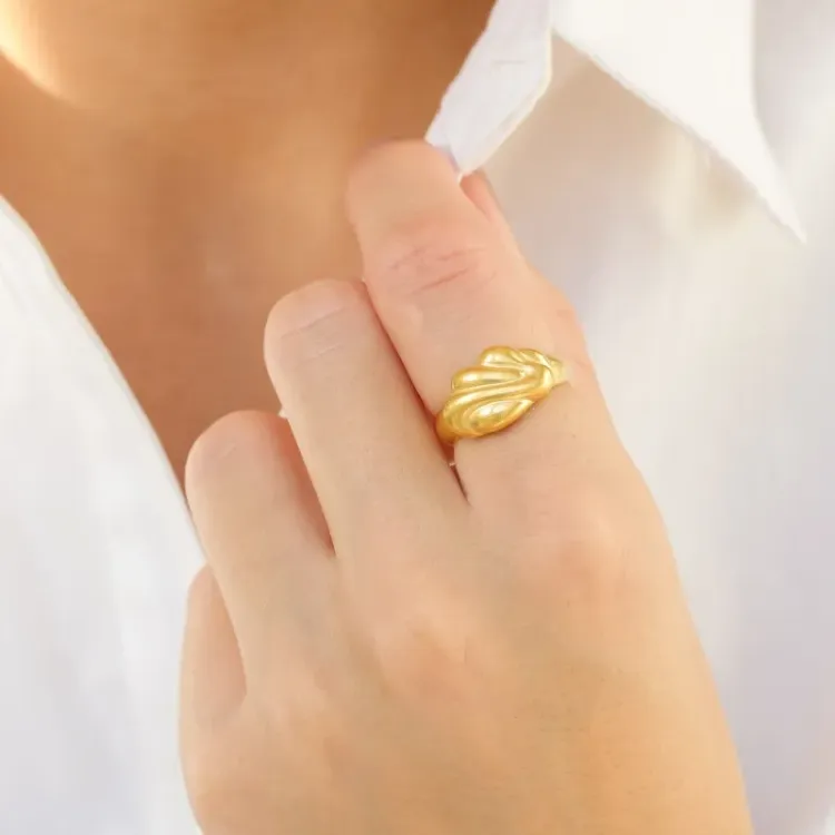 ring i forgylt messing - Eliné