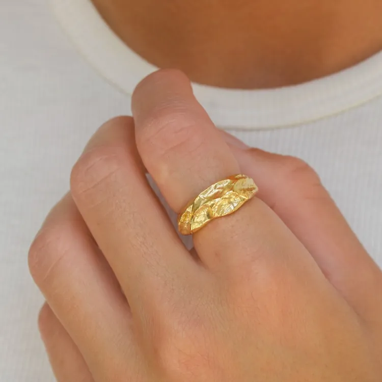 ring i forgylt messing - Eliné