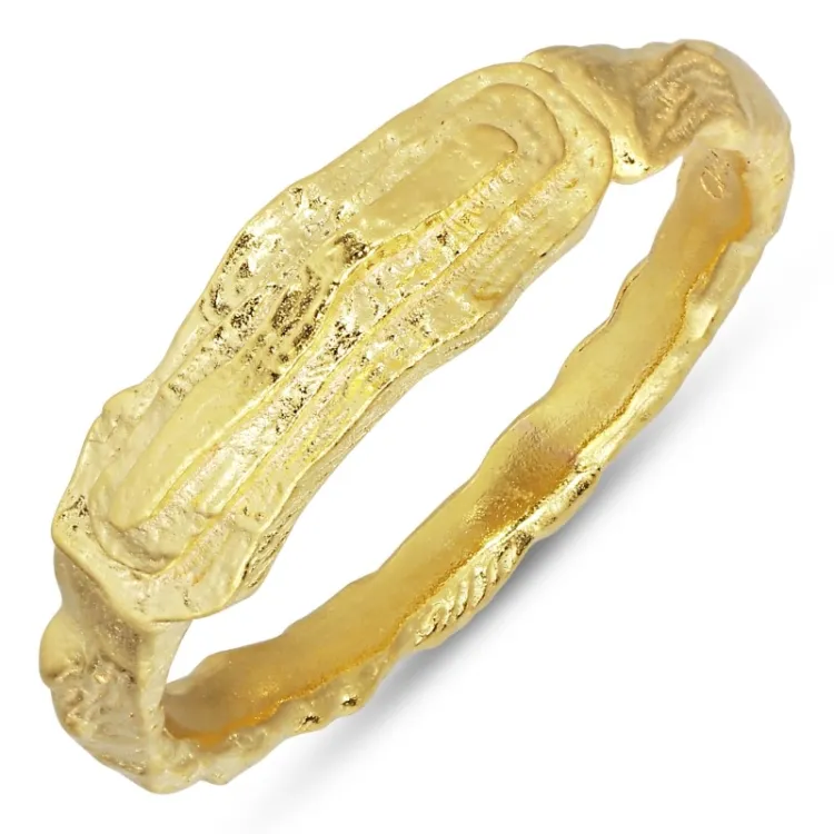 ring i forgylt messing - Lumé Etched