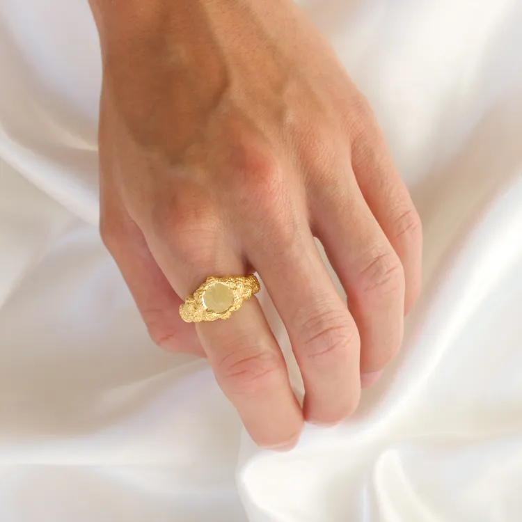 ring i forgylt messing - Eliné