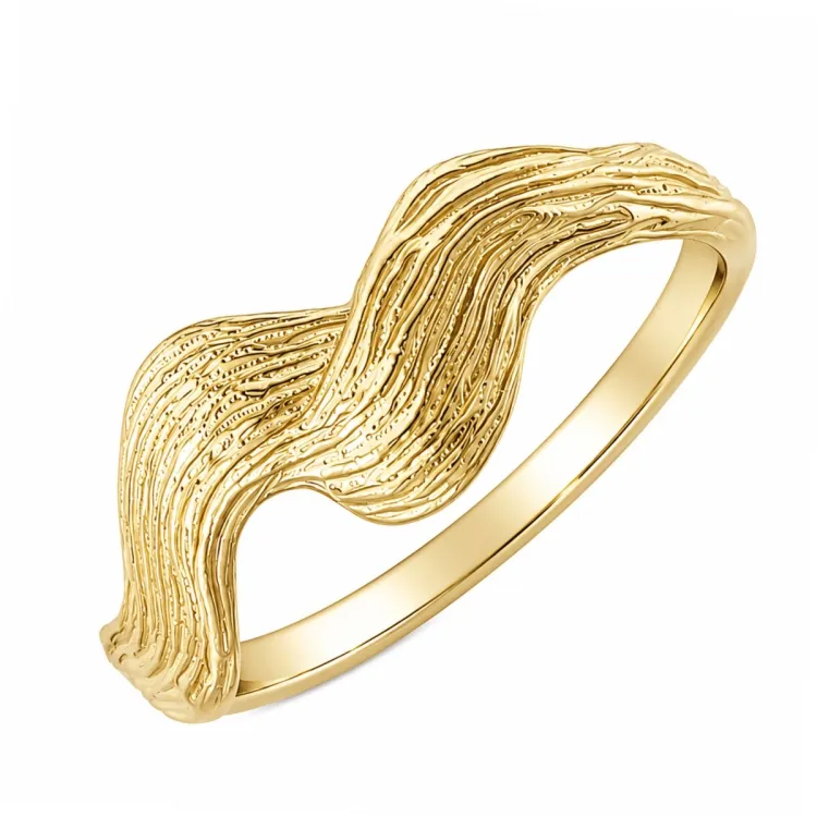 ring i forgylt messing - Lumé Etched