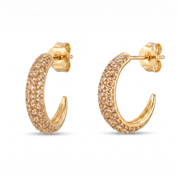 brun halvcreol i forgylt messing