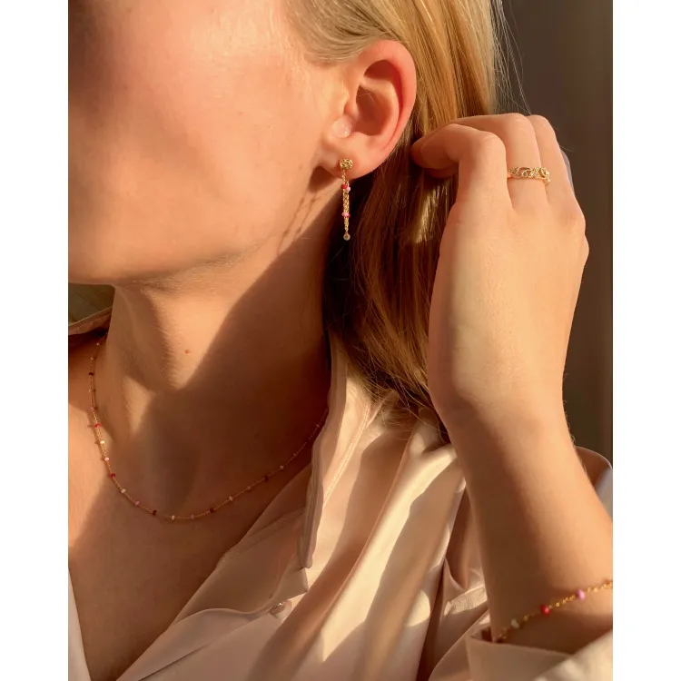 Enamel Lola Rosie armbånd i forgylt sølv farget emalje