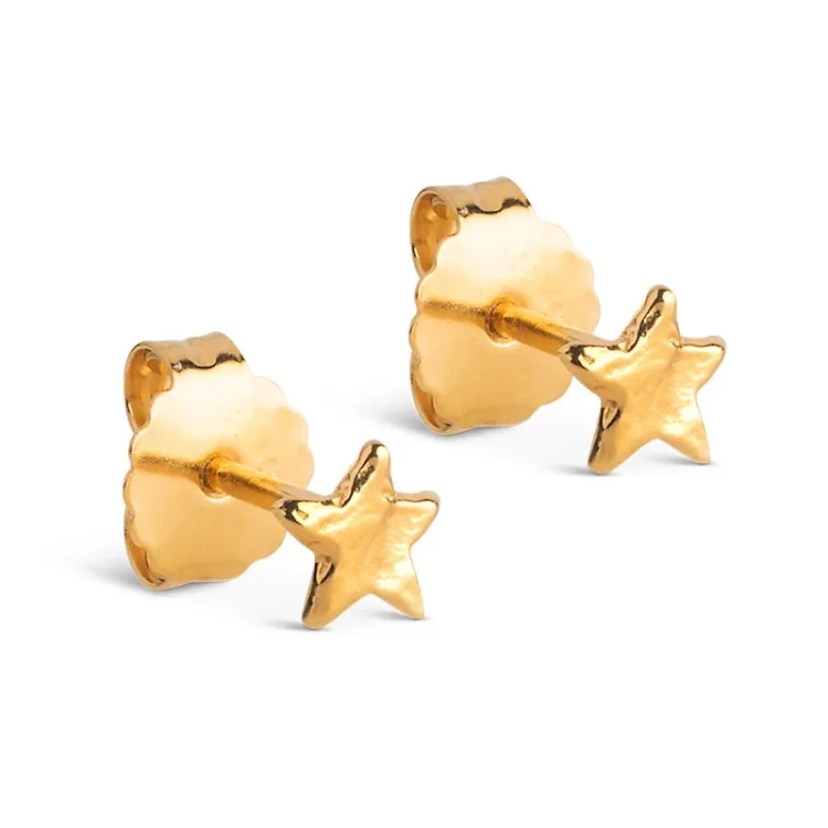Enamel Star Energy ørestikker i forgylt sølv