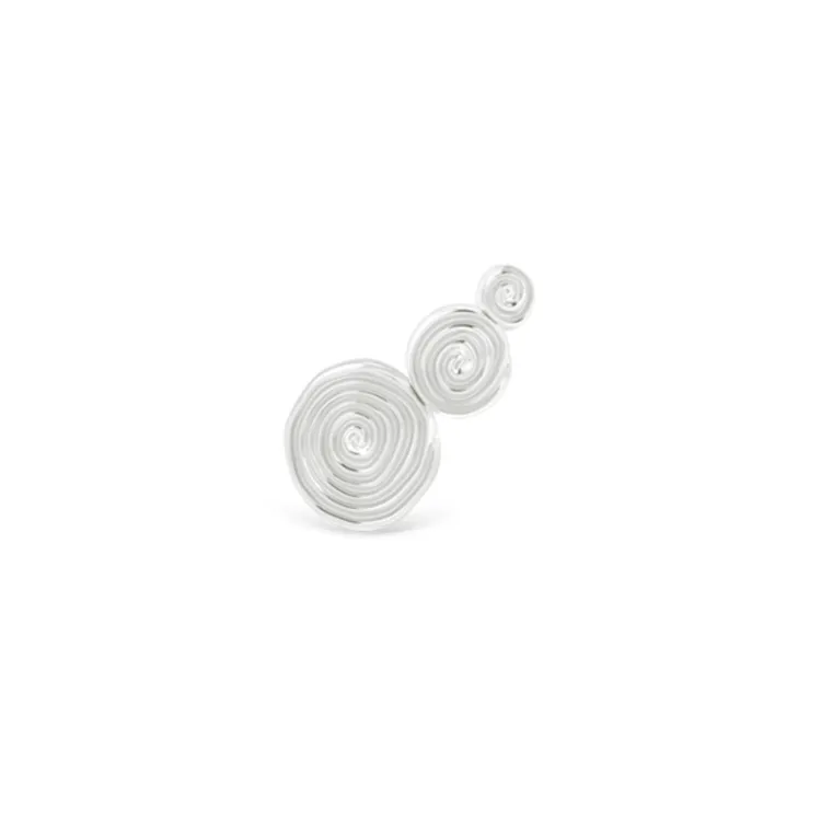ID Fine IDS070SLRight Coil Triple 1/2 par ørepynt i sølv