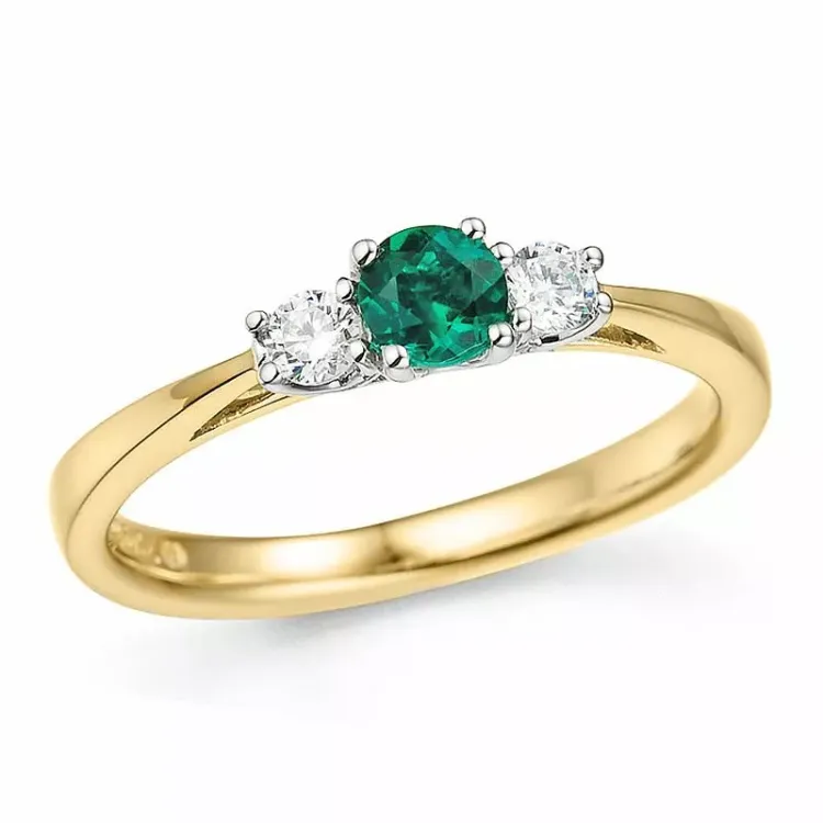 kolleksjonsprøve i 14 karat gull og hvitt gull 0,132 ct 0,22 ct