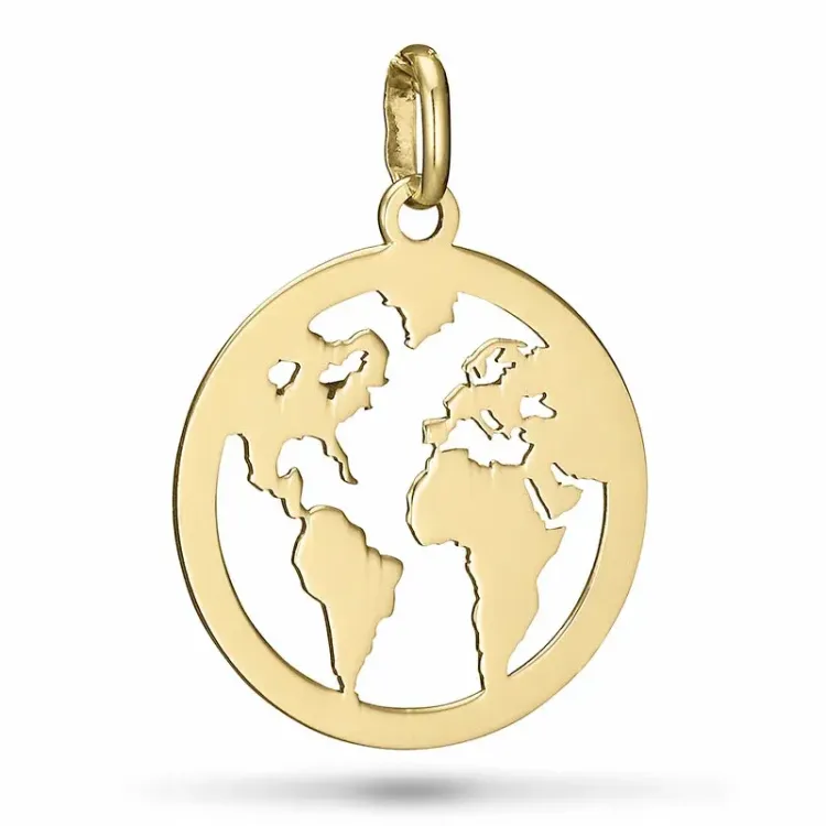 kolleksjonsprøve world anheng i 9 karat gull
