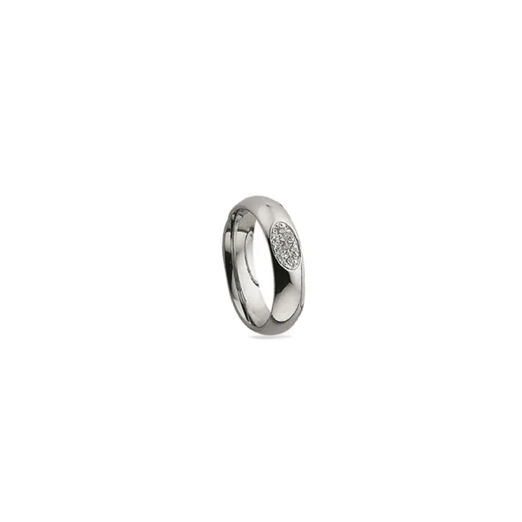 kolleksjonsprøve zirkon ring i rodinert sølv