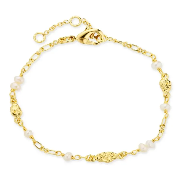 kolleksjonsprøve perle armbånd i forgylt messing - Eliné